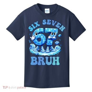 Six Seven Bruh 67 Autism Puzzle 6-7 Brainrot Meme Kids T-Shirt