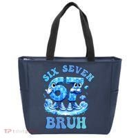 Six Seven Bruh 67 Autism Puzzle 6-7 Brainrot Meme Tote Bag thumb 0