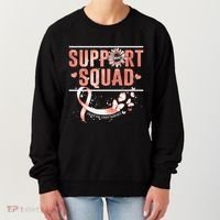 Support Squad Butterfly Peach Ribbon Endometrial Cancer Women's Sweatshirt thumb 0