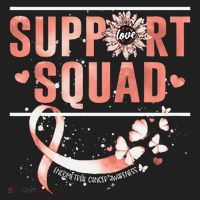 Support Squad Butterfly Peach Ribbon Endometrial Cancer Women's Sweatshirt thumb 2