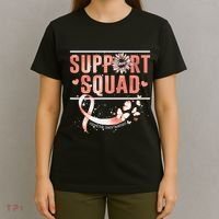 Support Squad Butterfly Peach Ribbon Endometrial Cancer T-Shirt thumb 4