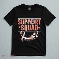 Support Squad Butterfly Peach Ribbon Endometrial Cancer T-Shirt thumb 5