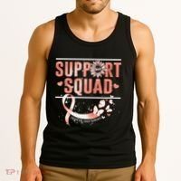 Support Squad Butterfly Peach Ribbon Endometrial Cancer Tank Top thumb 3