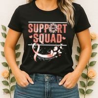 Support Squad Butterfly Peach Ribbon Endometrial Cancer Women's T-Shirt thumb 2