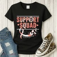 Support Squad Butterfly Peach Ribbon Endometrial Cancer Women's T-Shirt thumb 3