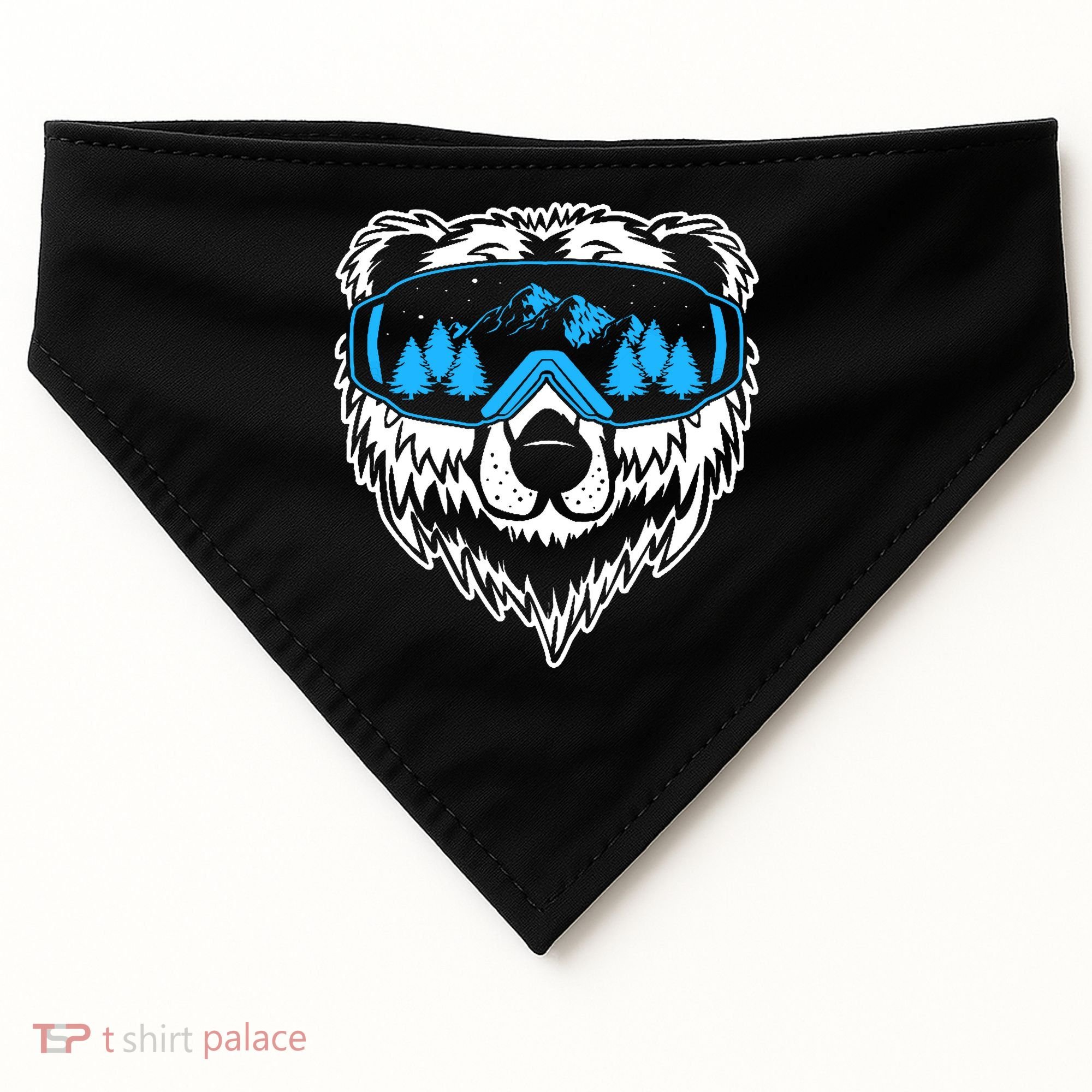 Snow Ski Bear Snowboard USA-Made Doggie Bandana
