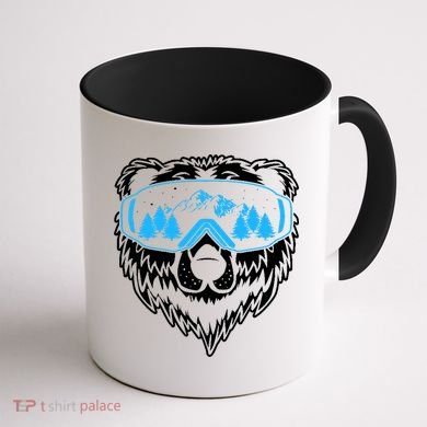 Snow Ski Bear Snowboard Coffee Mug back