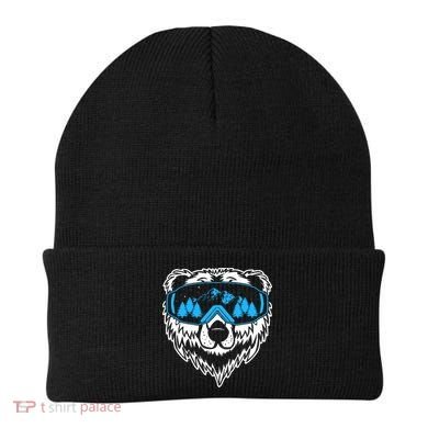 Snow Ski Bear Snowboard Beanie