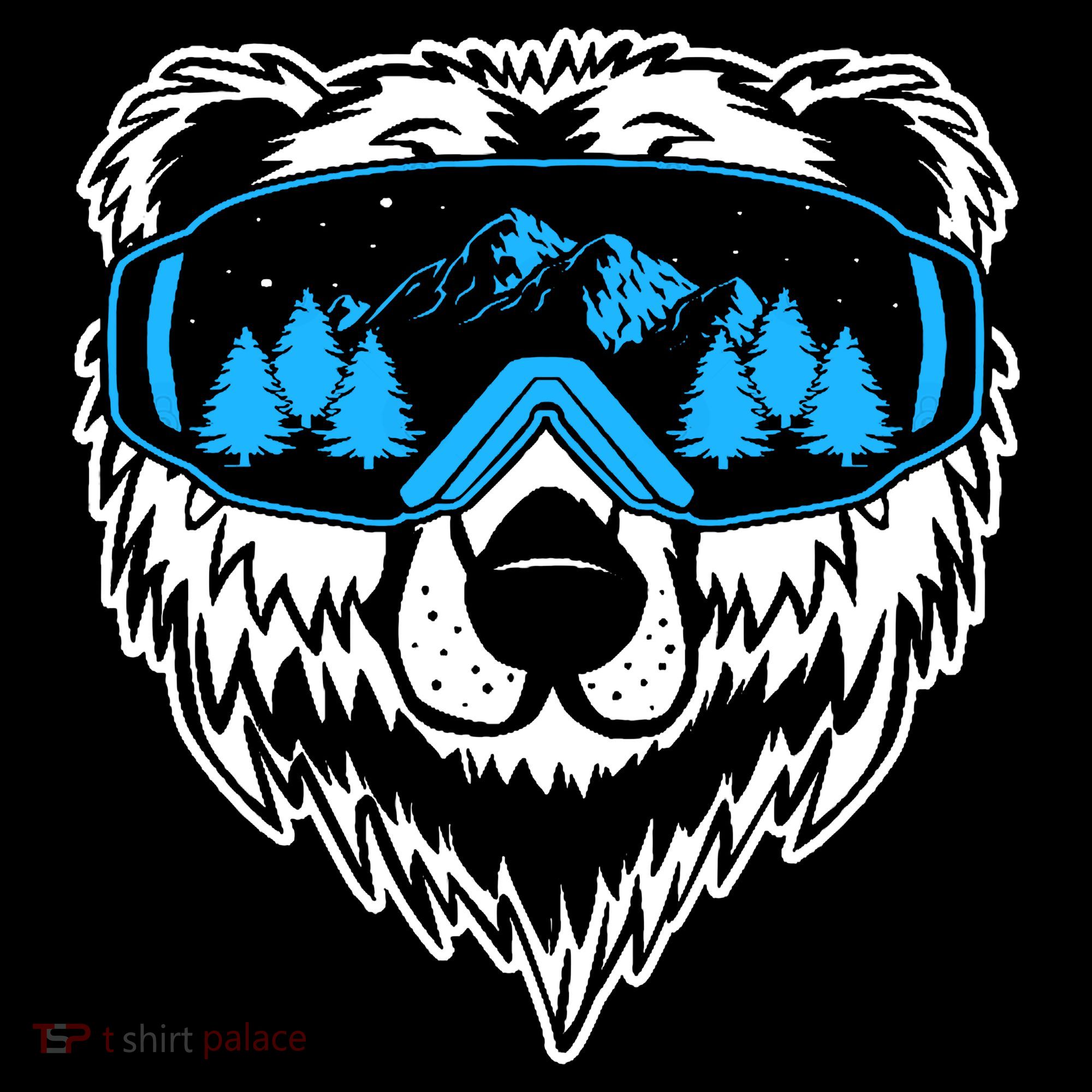Snow Ski Bear Snowboard Polo