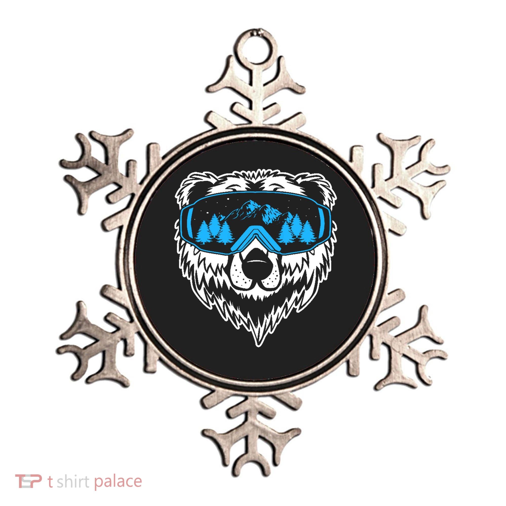 Snow Ski Bear Snowboard Ornament