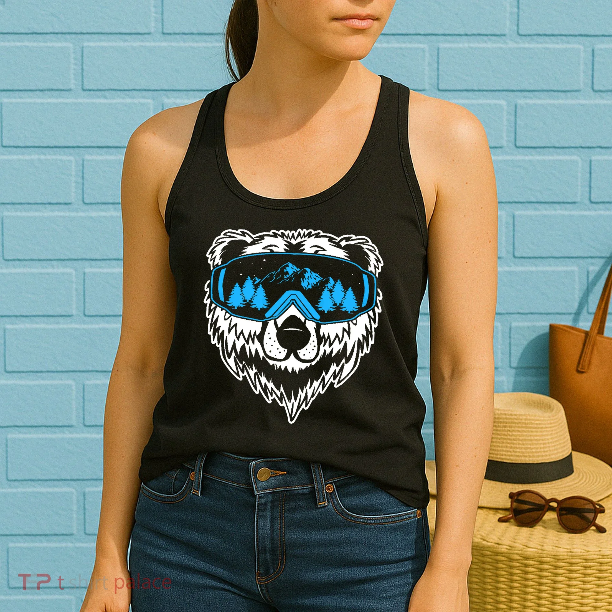 Snow Ski Bear Snowboard Women's Tank Top