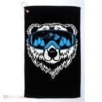 Snow Ski Bear Snowboard Golf Towel thumb 0