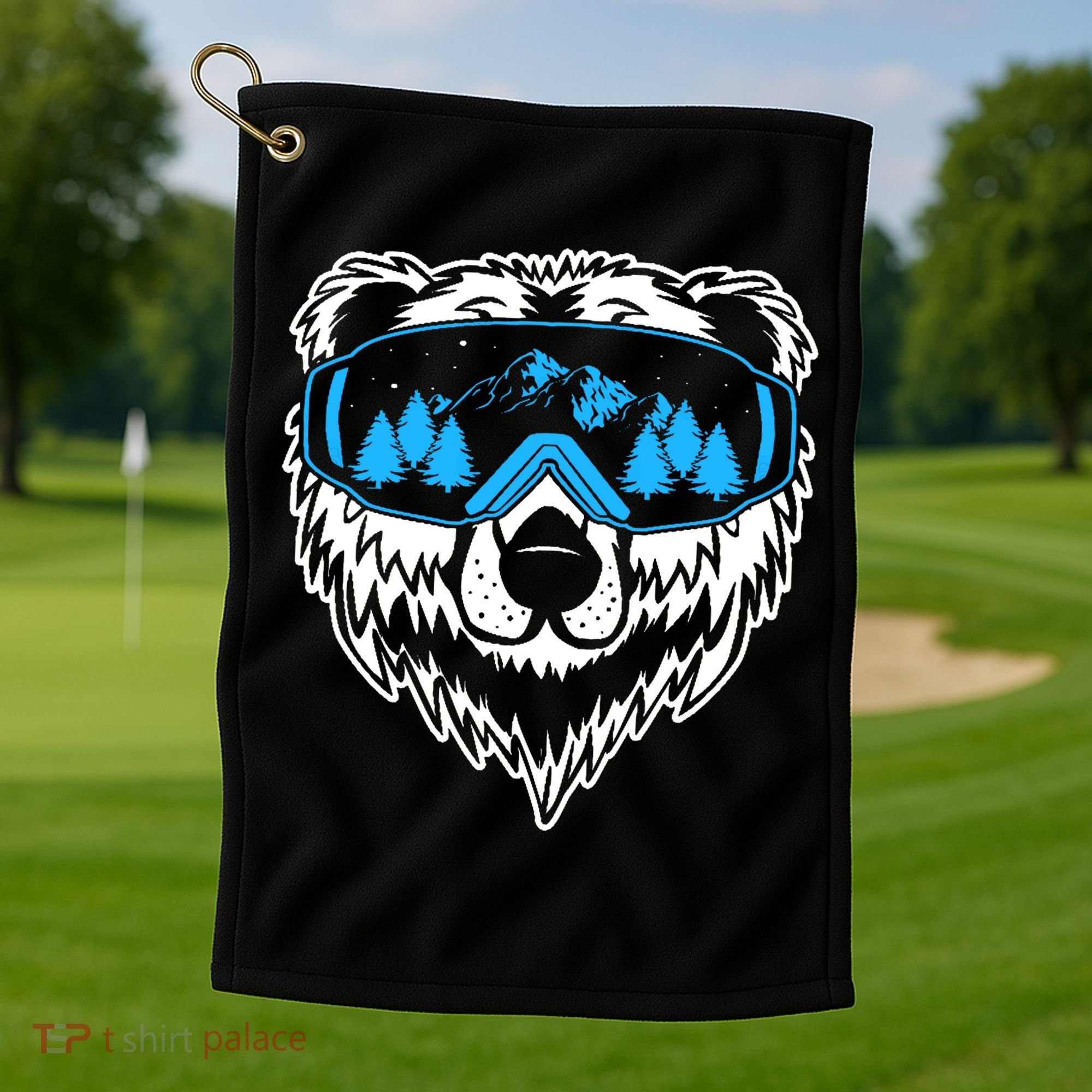 Snow Ski Bear Snowboard Golf Towel
