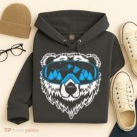 Snow Ski Bear Snowboard Hoodie thumb 4