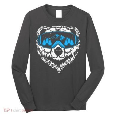 Snow Ski Bear Snowboard Long Sleeve Shirt