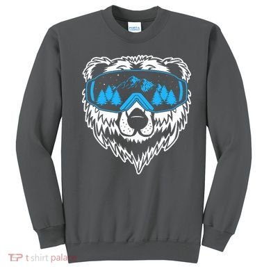 Snow Ski Bear Snowboard Sweatshirt