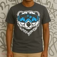 Snow Ski Bear Snowboard T-Shirt thumb 3