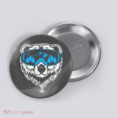 Snow Ski Bear Snowboard Button