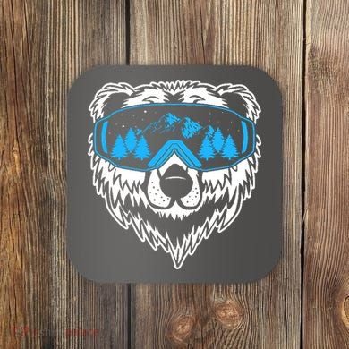 Snow Ski Bear Snowboard Coaster