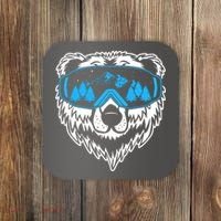 Snow Ski Bear Snowboard Coaster thumb 0