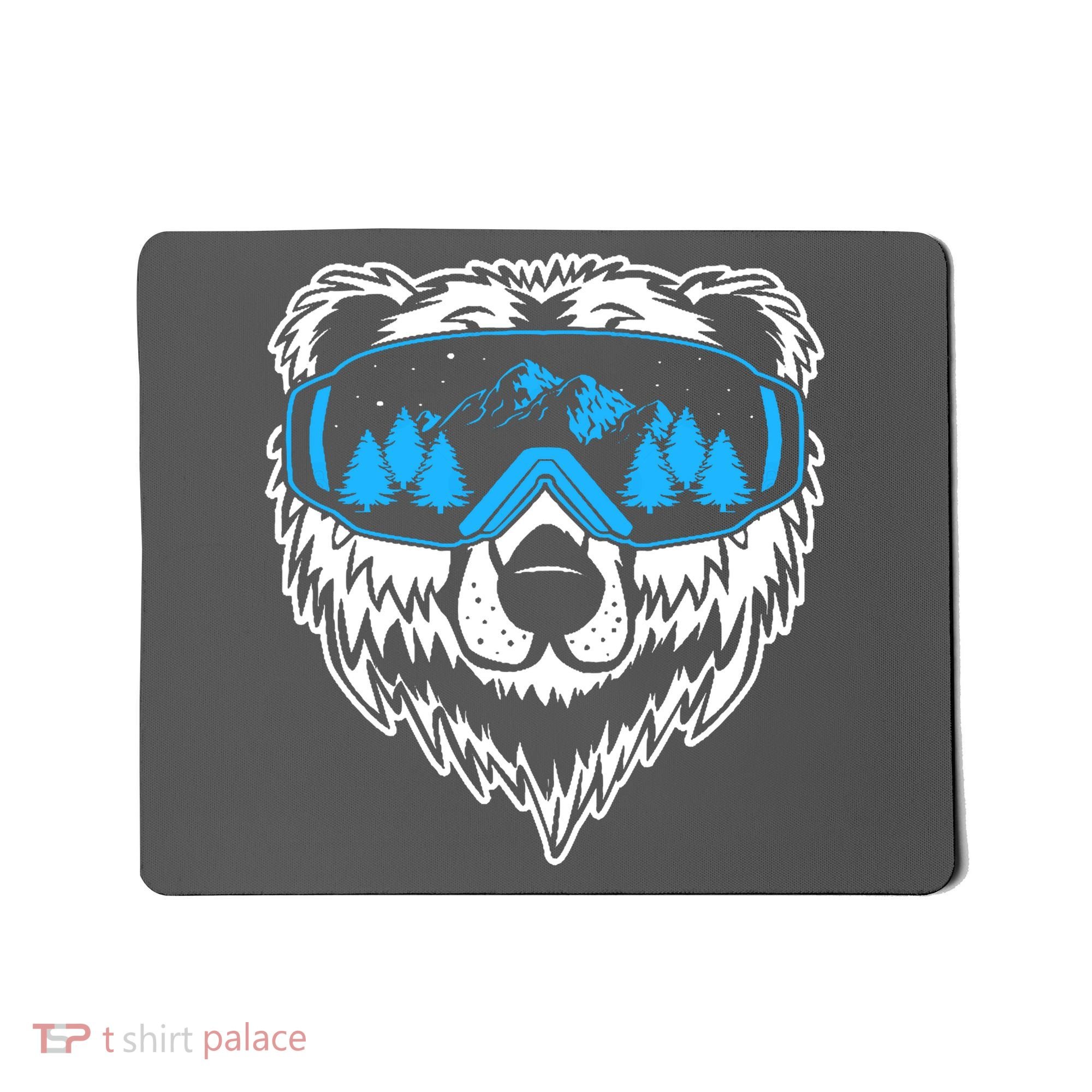 Snow Ski Bear Snowboard Mousepad