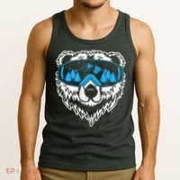 Snow Ski Bear Snowboard Tank Top thumb 3