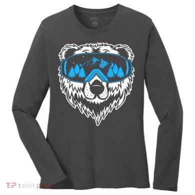 Snow Ski Bear Snowboard Women's Long Sleeve Shirt