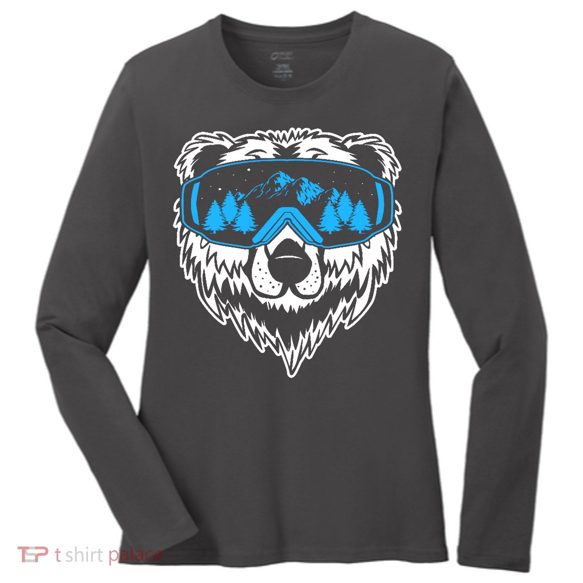 Snow Ski Bear Snowboard Women's Long Sleeve Shirt