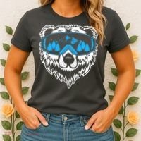 Snow Ski Bear Snowboard Women's T-Shirt thumb 2