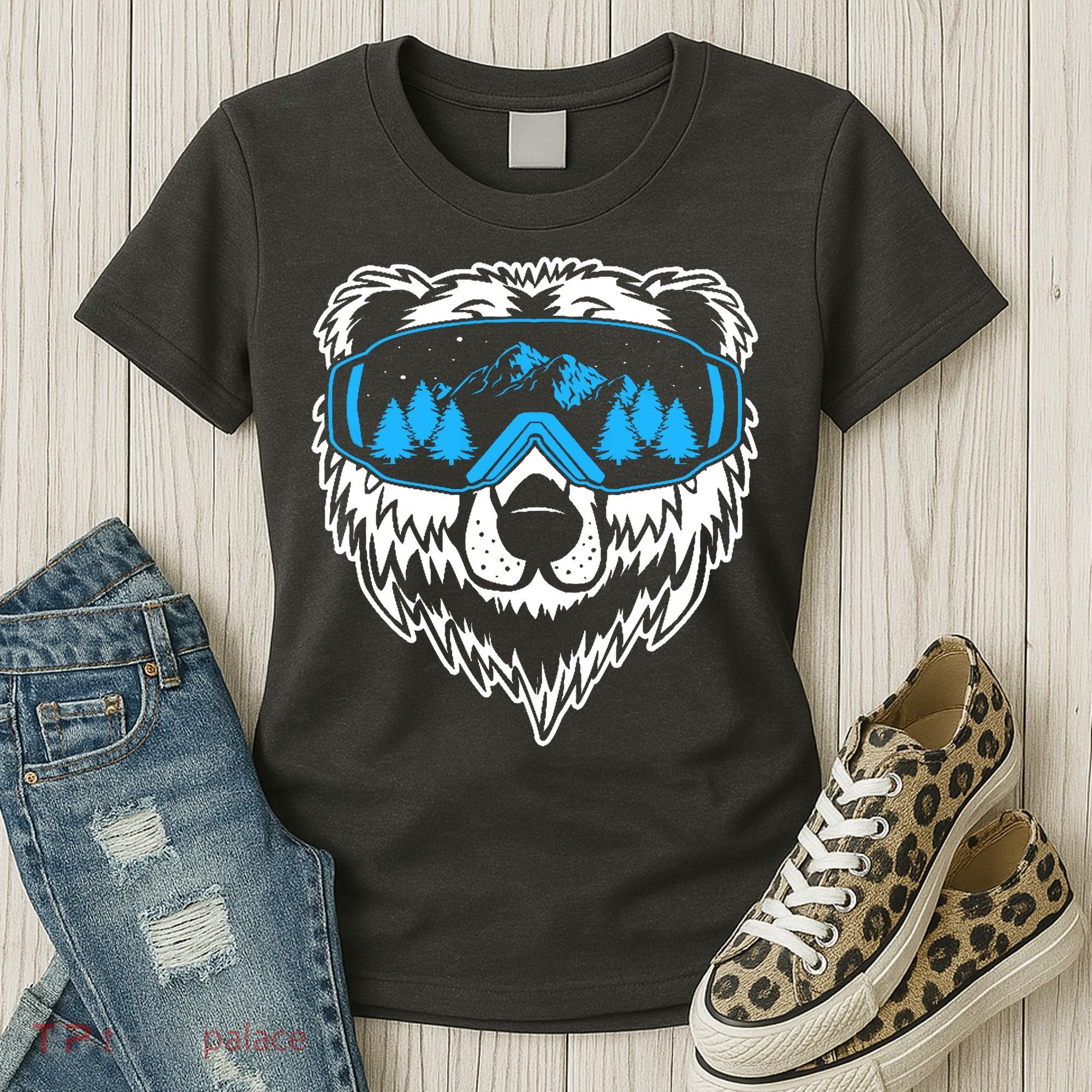 Snow Ski Bear Snowboard Women's T-Shirt