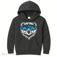 Snow Ski Bear Snowboard Kids Hoodie thumb 0