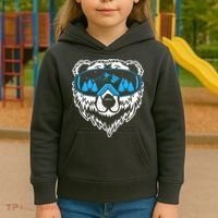 Snow Ski Bear Snowboard Kids Hoodie thumb 3