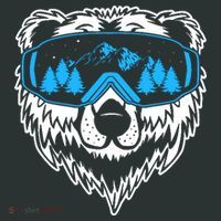 Snow Ski Bear Snowboard Kids Long Sleeve Shirt thumb 2