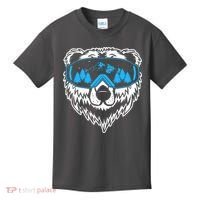 Snow Ski Bear Snowboard Kids T-Shirt thumb 0