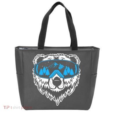 Snow Ski Bear Snowboard Tote Bag