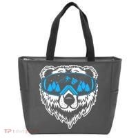 Snow Ski Bear Snowboard Tote Bag thumb 0