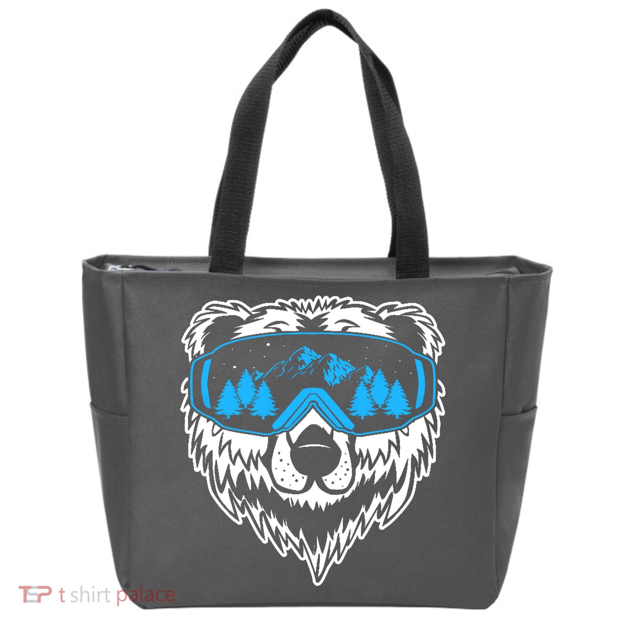 Snow Ski Bear Snowboard Tote Bag