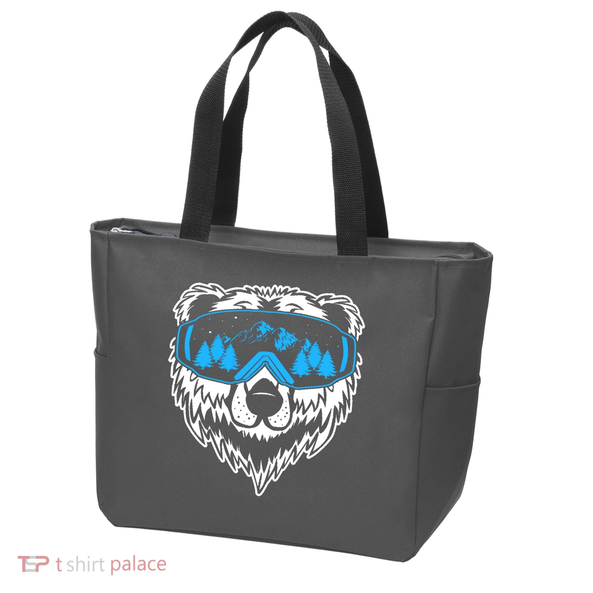 Snow Ski Bear Snowboard Tote Bag
