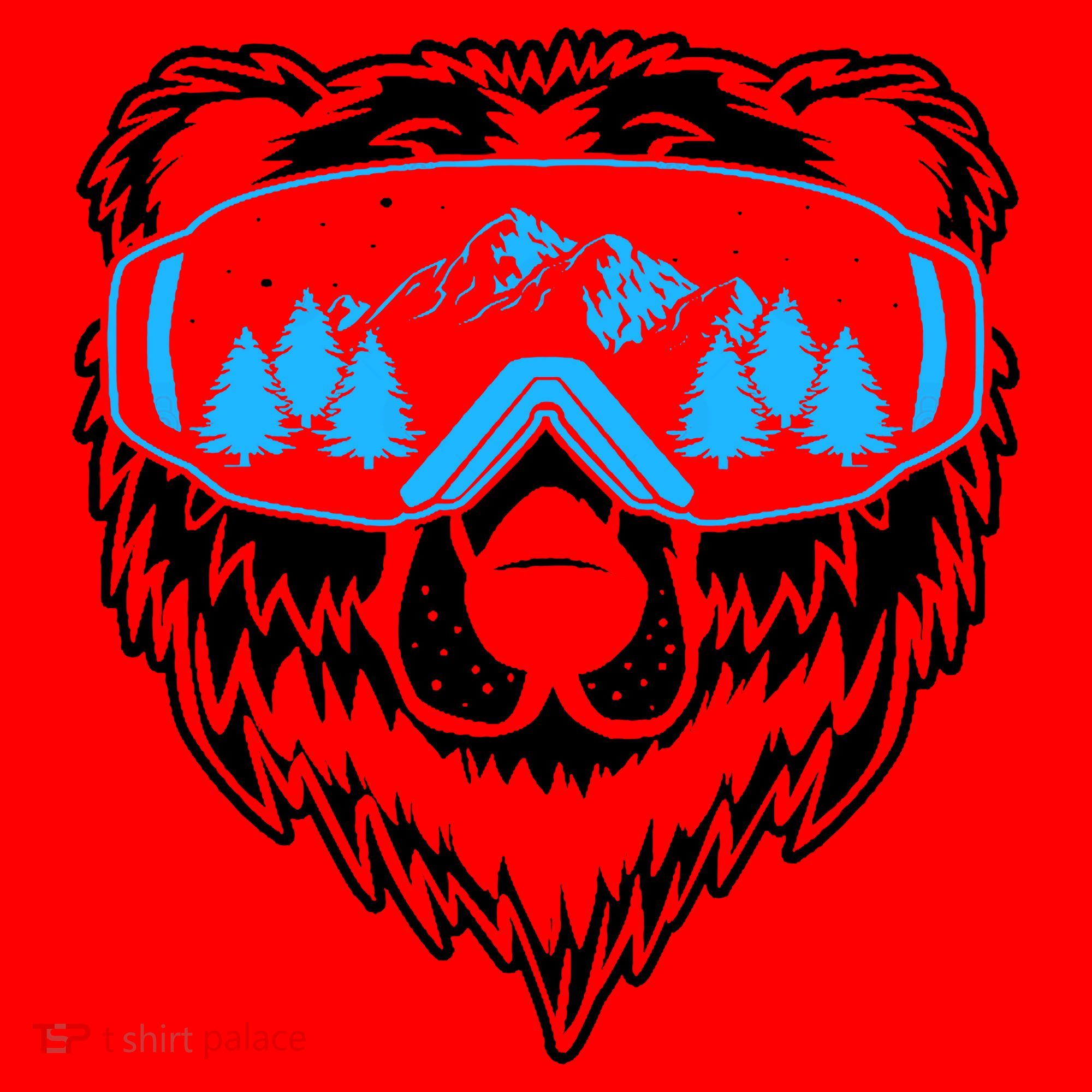 Snow Ski Bear Snowboard Santa Hat