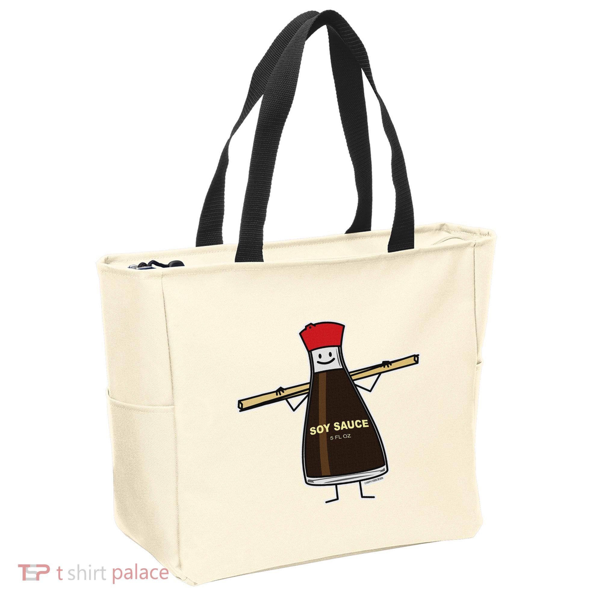 Soy Sauce Bottle Condiment Asian Chopsticks Tote Bag
