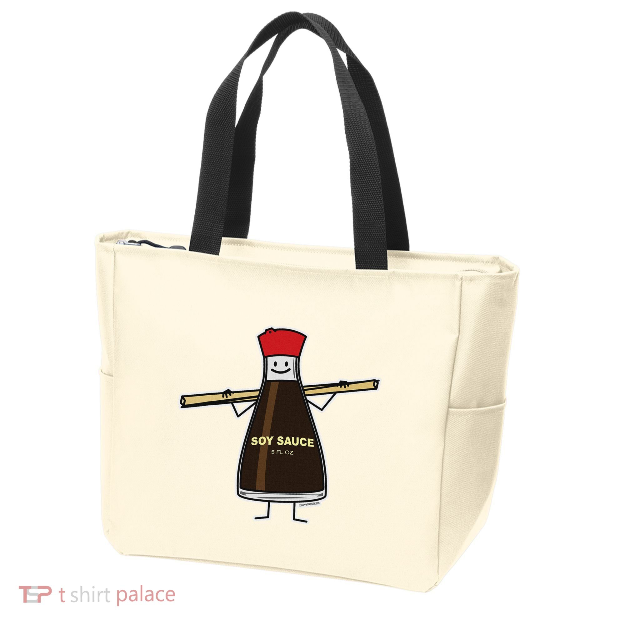 Soy Sauce Bottle Condiment Asian Chopsticks Tote Bag