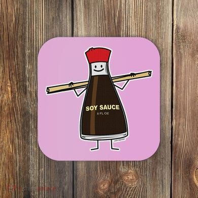 Soy Sauce Bottle Condiment Asian Chopsticks Coaster