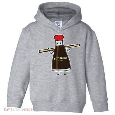 Soy Sauce Bottle Condiment Asian Chopsticks Toddler Hoodie