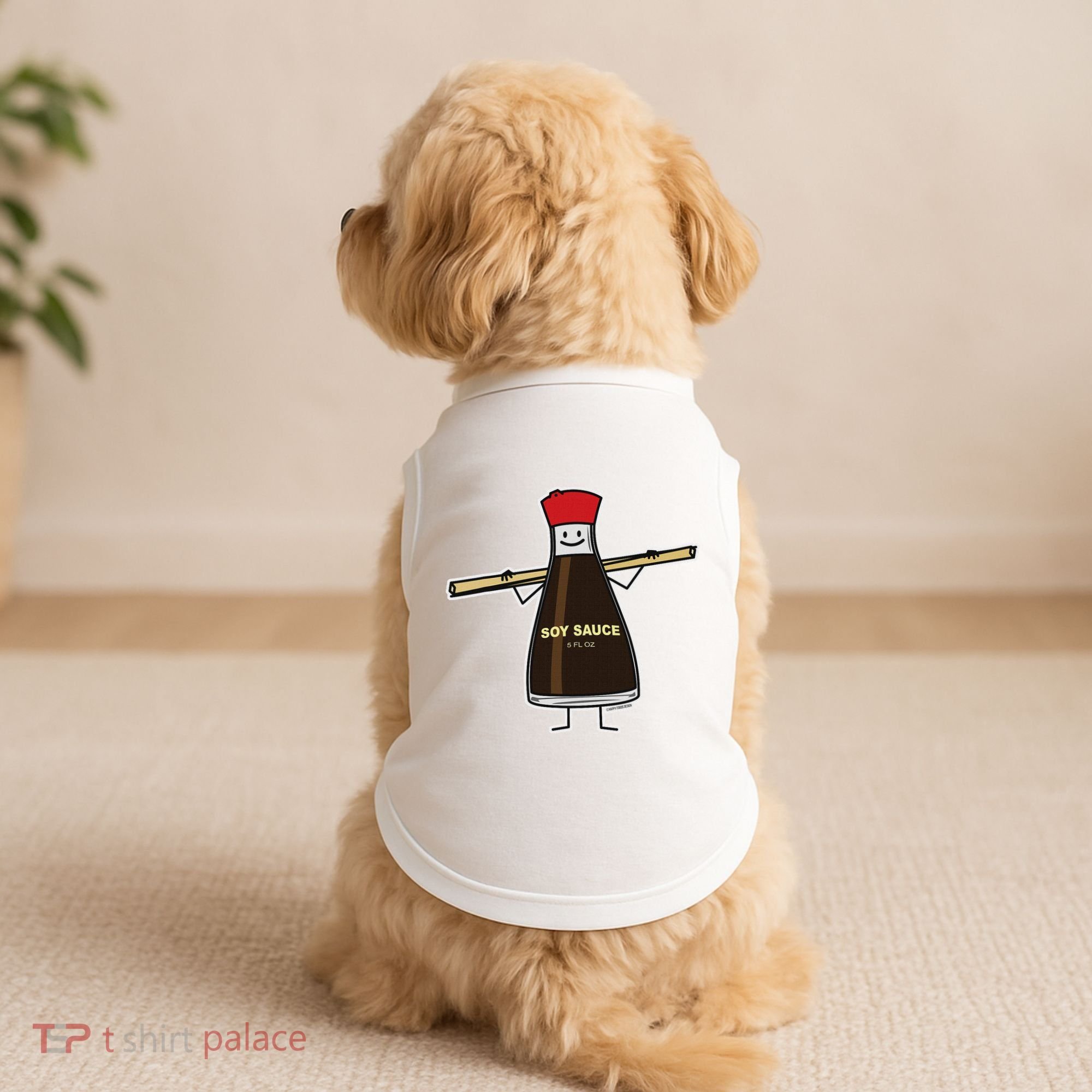 Soy Sauce Bottle Condiment Asian Chopsticks Doggie Tank