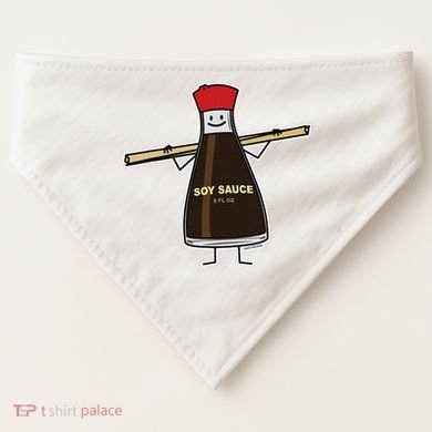 Soy Sauce Bottle Condiment Asian Chopsticks USA-Made Doggie Bandana
