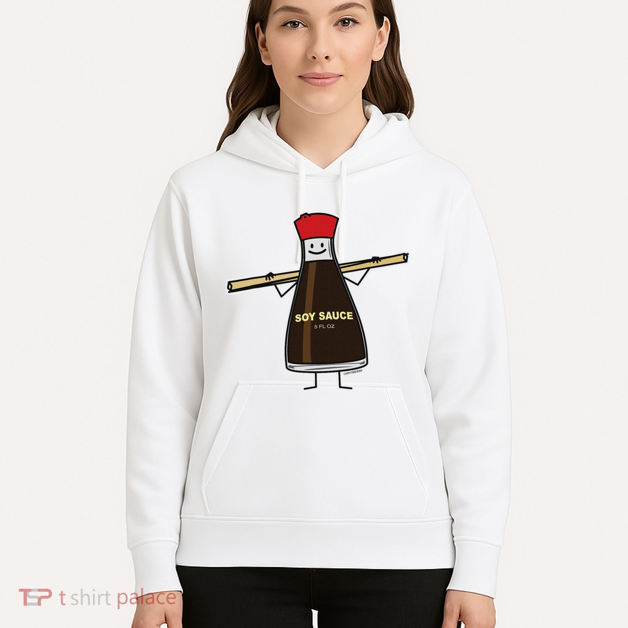 Soy Sauce Bottle Condiment Asian Chopsticks Hoodie