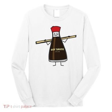 Soy Sauce Bottle Condiment Asian Chopsticks Long Sleeve Shirt