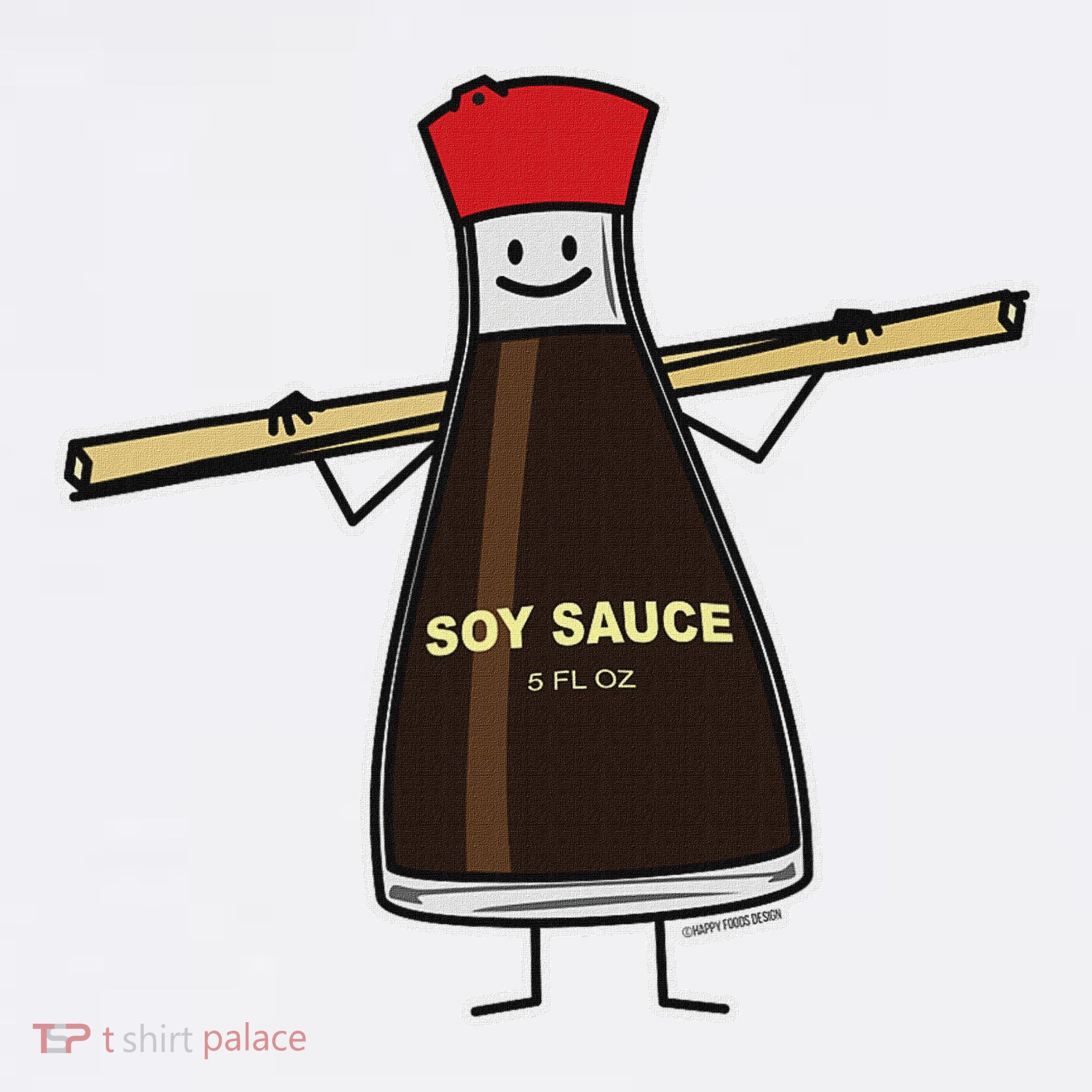 Soy Sauce Bottle Condiment Asian Chopsticks Long Sleeve Shirt