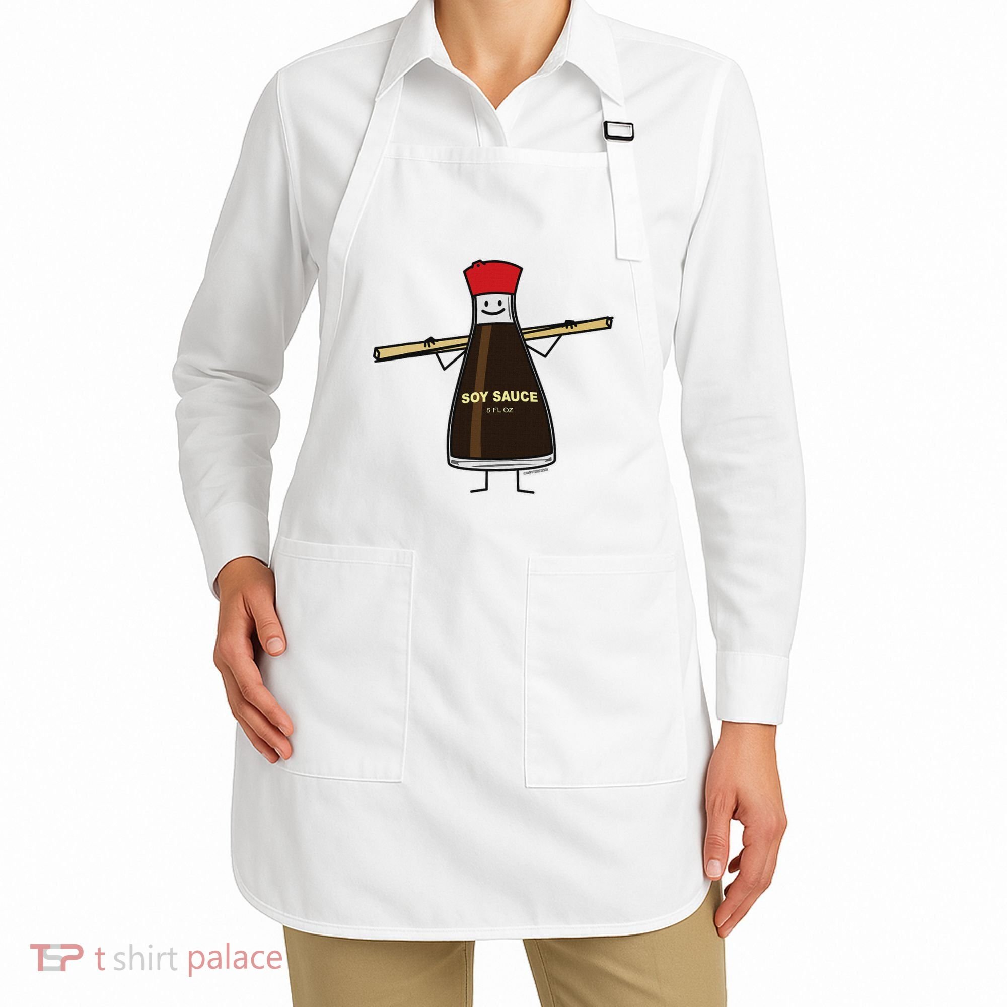 Soy Sauce Bottle Condiment Asian Chopsticks Apron