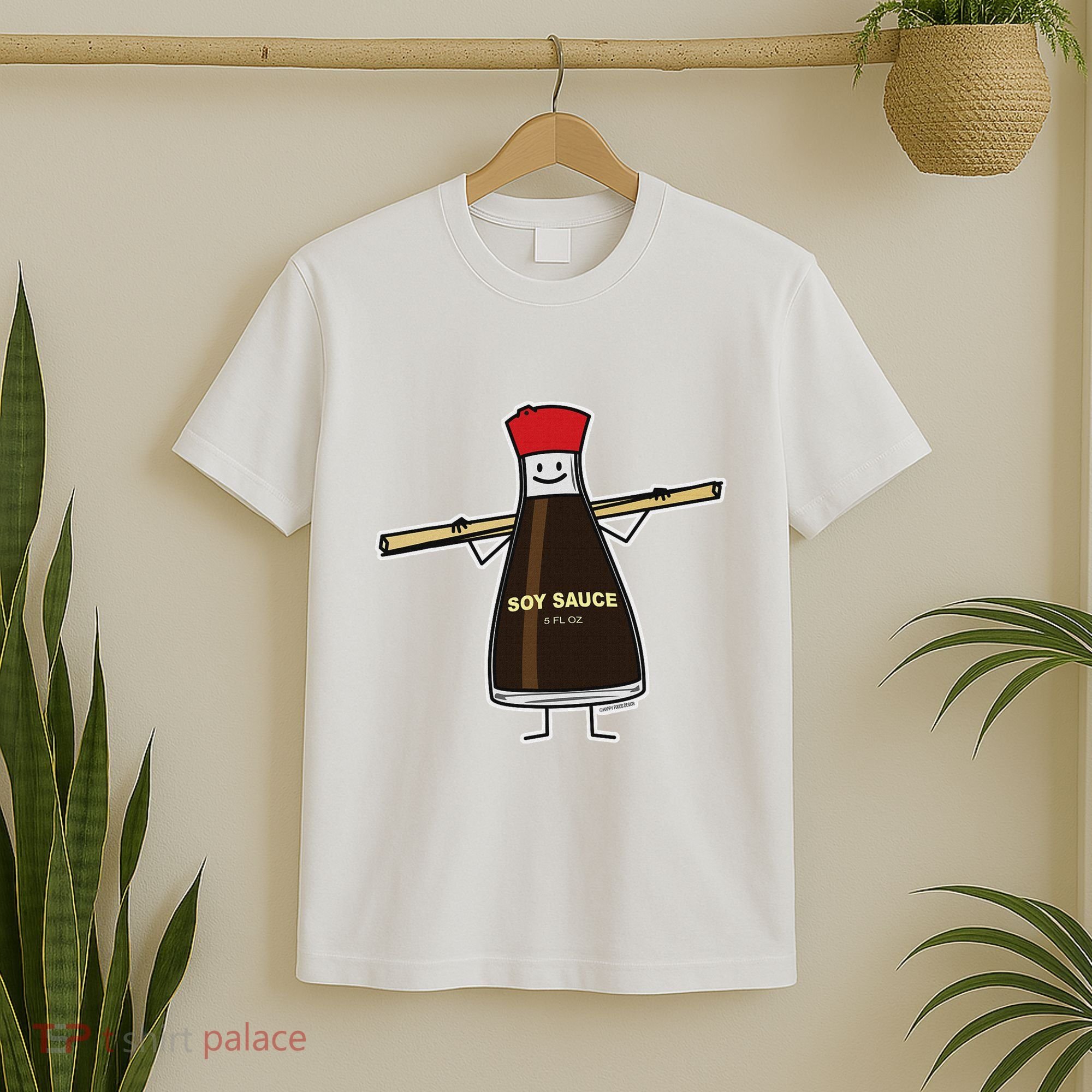 Soy Sauce Bottle Condiment Asian Chopsticks T-Shirt